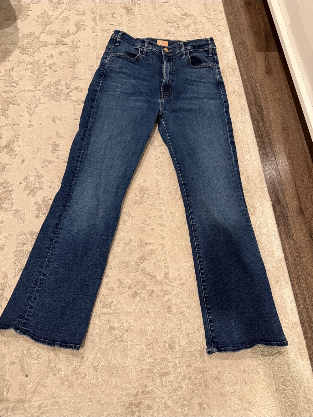 MOTHER Dark Blue Bootcut Jeans